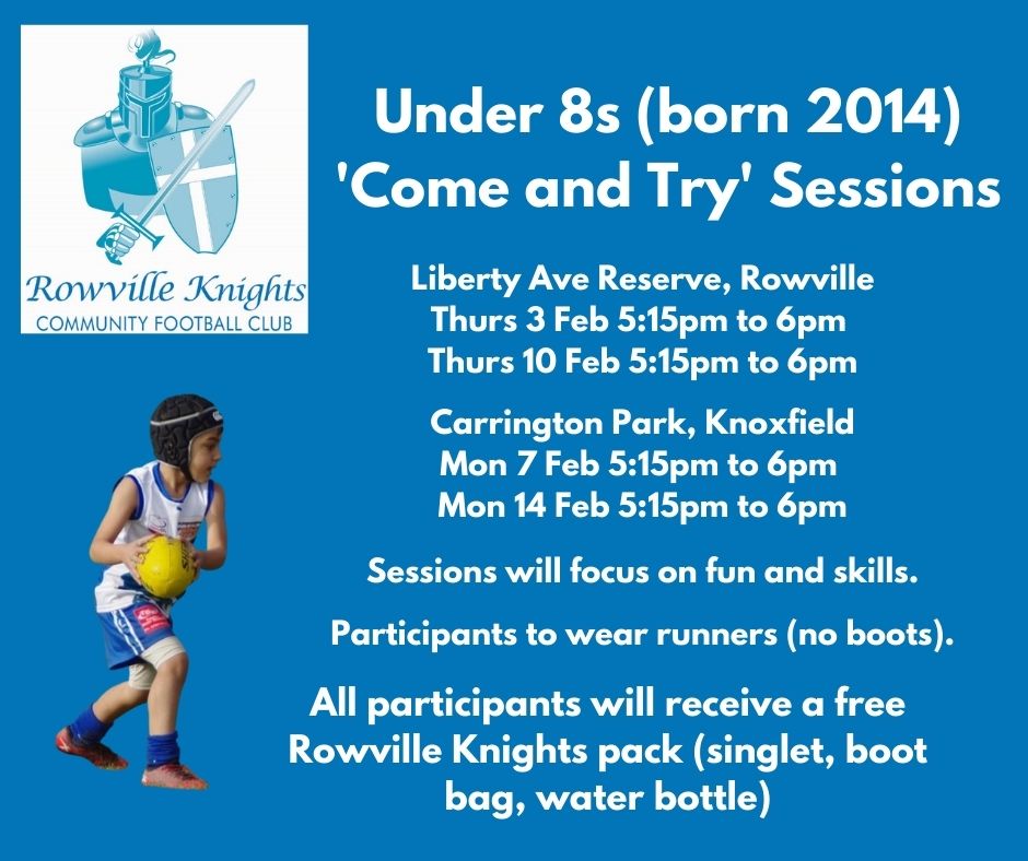 Under 8s 'Come and Try' Sessions