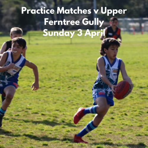 Practice Matches v Upper Ferntree Gully Sunday 3 April (Logo)